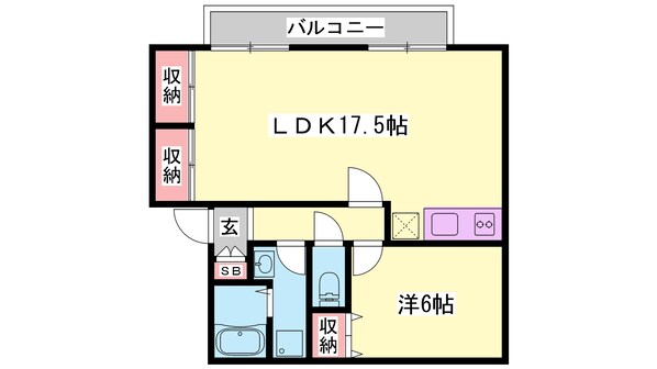 八家駅 徒歩13分 1階の物件間取画像